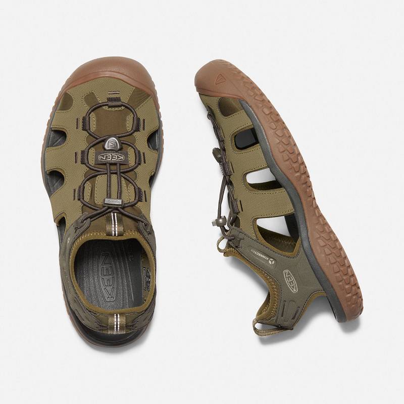 Keen SOLR Trekkingsandalen Herren DE-76582 Dark Olive/Taupe - Keen Herrenschuhe Olivgrün